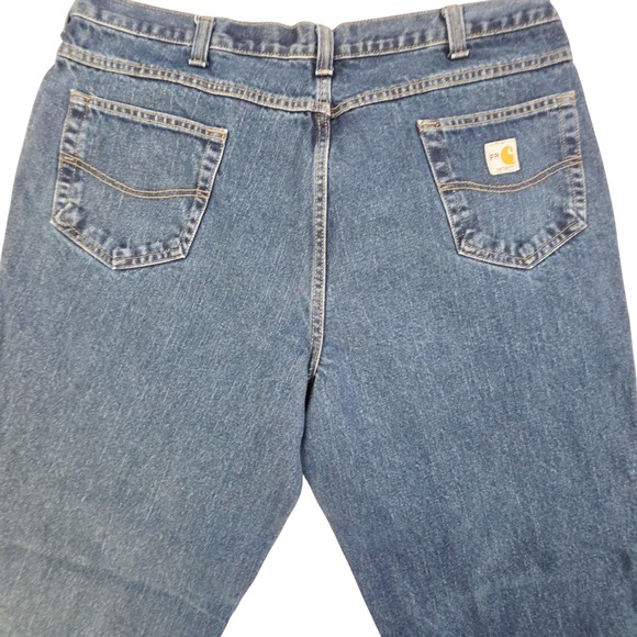 Carhartt FR Jeans Mens 42x34 Blue Flame Resistant Denim Work Pants Workwear FR - Picture 2 of 12
